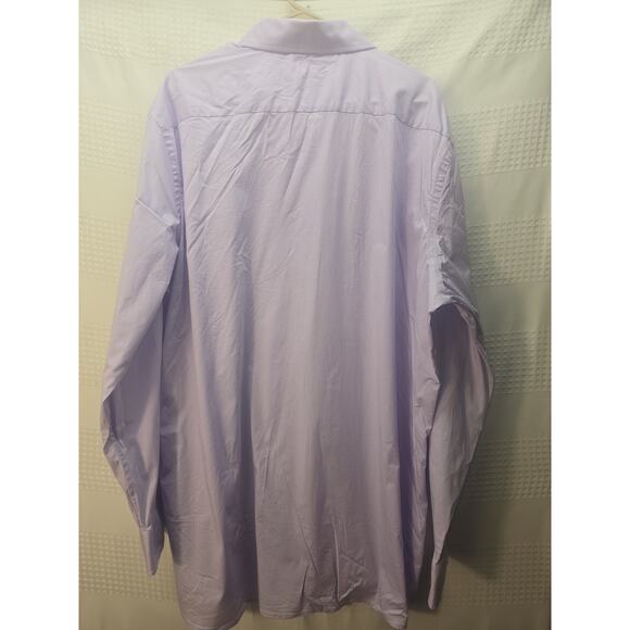 Haggar Dress Shirt Mens Size 18- 18.5 36/37 Purple Long Sleeve Collared - Picture 7 of 9